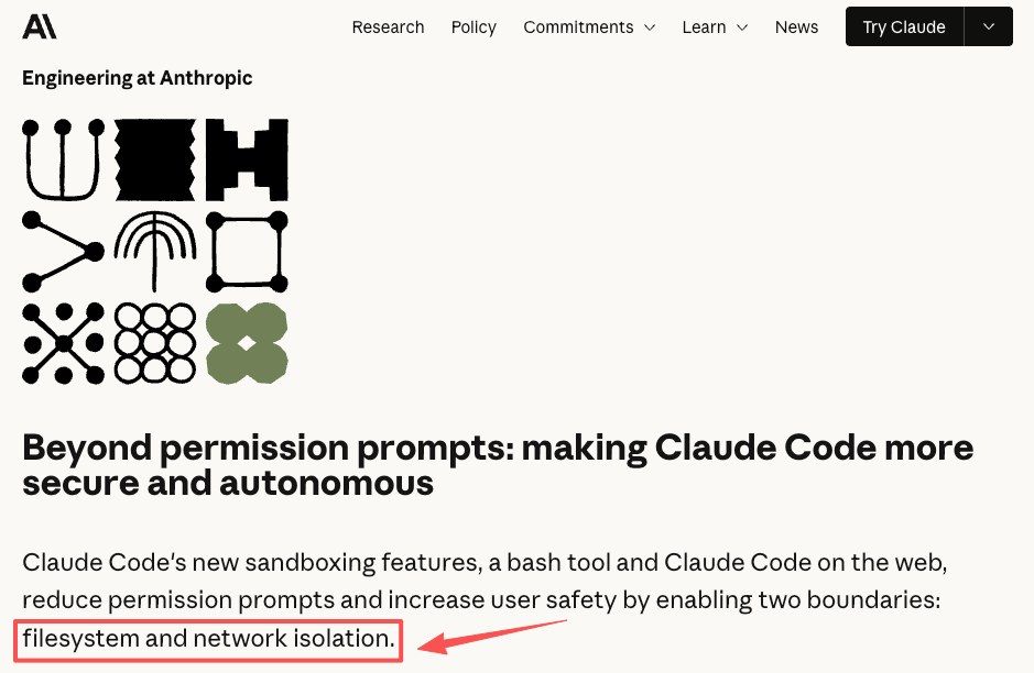 Anthropic engineering post on Claude Code sandboxing with filesystem and network isolation